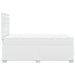 Pat box spring cu saltea, alb, 120x200 cm, piele ecologică - WALTI WALTI