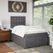 Pat box spring cu saltea, gri, 120x200 cm, piele ecologică - WALTI WALTI