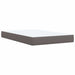 Pat box spring cu saltea, gri, 120x200 cm, piele ecologică - WALTI WALTI