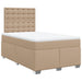 Pat box spring cu saltea, cappuccino, 120x200cm piele ecologică - WALTI WALTI