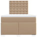 Pat box spring cu saltea, cappuccino, 120x200cm piele ecologică - WALTI WALTI