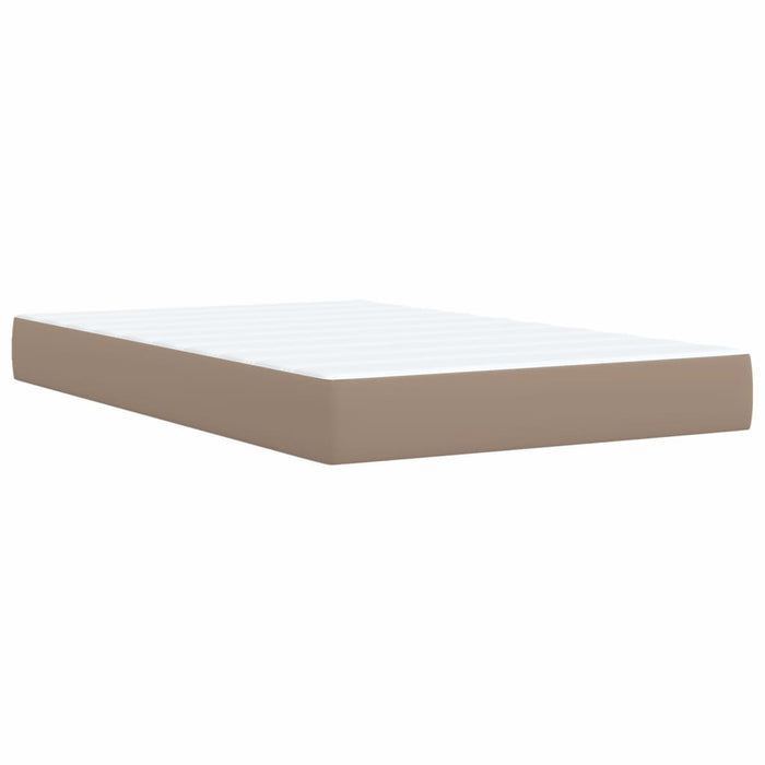 Pat box spring cu saltea, cappuccino, 120x200cm piele ecologică - WALTI WALTI