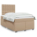 Pat box spring cu saltea, cappuccino, 120x200cm piele ecologică - WALTI WALTI