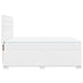Pat box spring cu saltea, alb, 140x190 cm, piele ecologică - WALTI WALTI
