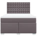 Pat box spring cu saltea, gri, 140x190 cm, piele ecologică - WALTI WALTI