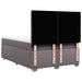 Pat box spring cu saltea, gri, 140x190 cm, piele ecologică - WALTI WALTI