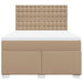 Pat box spring cu saltea, cappuccino, 140x190cm piele ecologică - WALTI WALTI