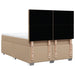 Pat box spring cu saltea, cappuccino, 140x190cm piele ecologică - WALTI WALTI