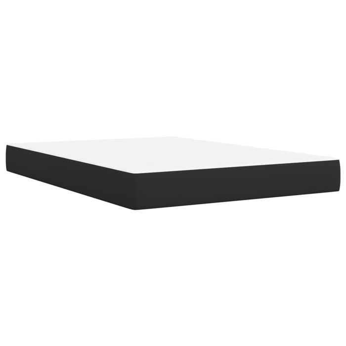 Pat box spring cu saltea, negru, 140x200 cm, piele ecologică - WALTI WALTI