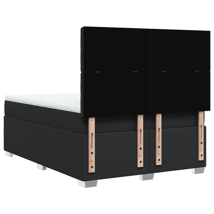 Pat box spring cu saltea, negru, 140x200 cm, piele ecologică - WALTI WALTI