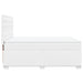 Pat box spring cu saltea, alb, 140x200 cm, piele ecologică - WALTI WALTI