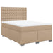 Pat box spring cu saltea, cappuccino, 140x200cm piele ecologică - WALTI WALTI