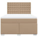 Pat box spring cu saltea, cappuccino, 140x200cm piele ecologică - WALTI WALTI