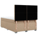 Pat box spring cu saltea, cappuccino, 140x200cm piele ecologică - WALTI WALTI