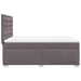 Pat box spring cu saltea, gri, 160x200 cm, piele ecologică - WALTI WALTI