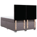 Pat box spring cu saltea, gri, 160x200 cm, piele ecologică - WALTI WALTI