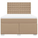 Pat box spring cu saltea, cappuccino, 160x200cm piele ecologică - WALTI WALTI