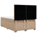Pat box spring cu saltea, cappuccino, 160x200cm piele ecologică - WALTI WALTI