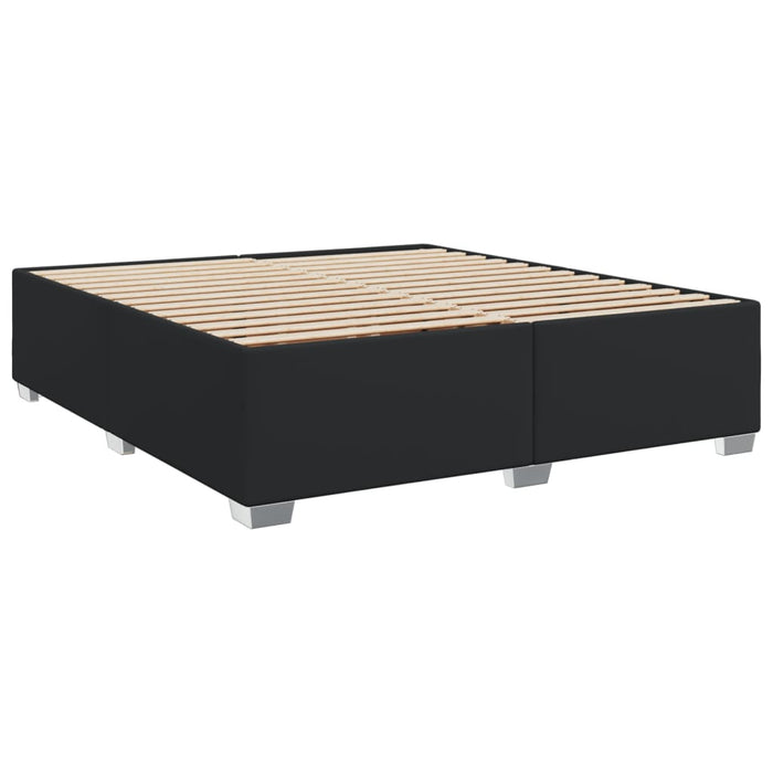 Pat box spring cu saltea, negru, 180x200 cm, piele ecologică - WALTI WALTI