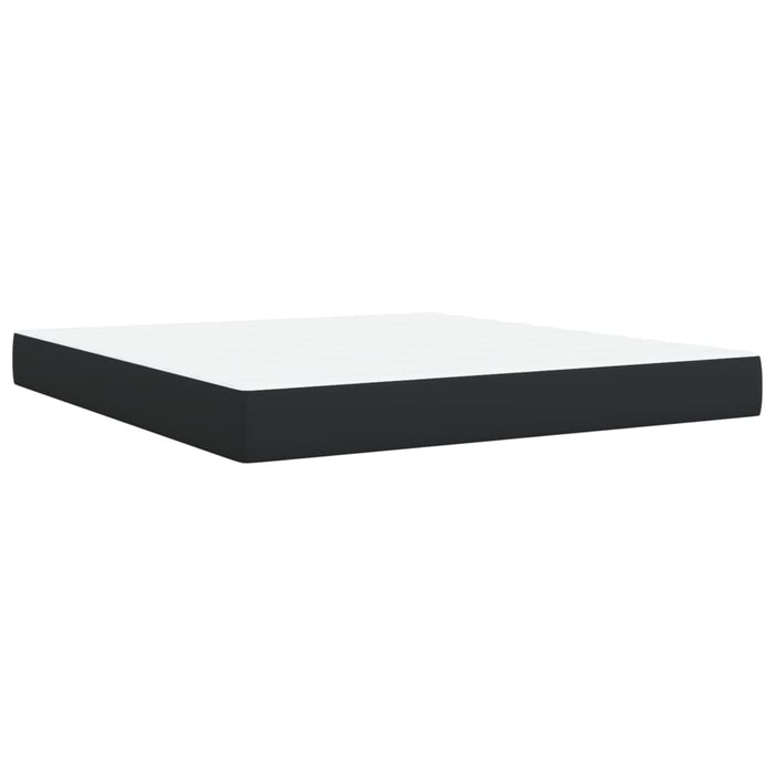 Pat box spring cu saltea, negru, 180x200 cm, piele ecologică - WALTI WALTI