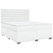 Pat box spring cu saltea, alb, 180x200 cm, piele ecologică - WALTI WALTI