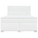 Pat box spring cu saltea, alb, 180x200 cm, piele ecologică - WALTI WALTI