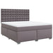 Pat box spring cu saltea, gri, 180x200 cm, piele ecologică - WALTI WALTI