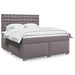 Pat box spring cu saltea, gri, 180x200 cm, piele ecologică - WALTI WALTI