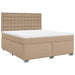 Pat box spring cu saltea, cappuccino, 180x200cm piele ecologică - WALTI WALTI