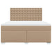 Pat box spring cu saltea, cappuccino, 180x200cm piele ecologică - WALTI WALTI