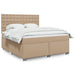 Pat box spring cu saltea, cappuccino, 180x200cm piele ecologică - WALTI WALTI