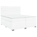 Pat box spring cu saltea, alb, 200x200 cm, piele ecologică - WALTI WALTI