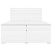 Pat box spring cu saltea, alb, 200x200 cm, piele ecologică - WALTI WALTI