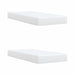 Pat box spring cu saltea, alb, 200x200 cm, piele ecologică - WALTI WALTI