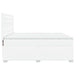 Pat box spring cu saltea, alb, 200x200 cm, piele ecologică - WALTI WALTI