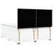 Pat box spring cu saltea, alb, 200x200 cm, piele ecologică - WALTI WALTI