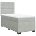 Pat continental cu saltea, gri deschis, 80x200 cm, catifea - WALTI WALTI