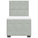 Pat continental cu saltea, gri deschis, 80x200 cm, catifea - WALTI WALTI