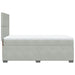 Pat continental cu saltea, gri deschis, 80x200 cm, catifea - WALTI WALTI