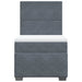 Pat box spring cu saltea, gri închis, 80x200 cm, catifea - WALTI WALTI