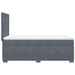 Pat box spring cu saltea, gri închis, 80x200 cm, catifea - WALTI WALTI