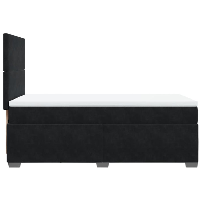 Pat box spring cu saltea, negru, 80x200 cm, catifea - WALTI WALTI