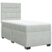 Pat continental cu saltea, gri deschis, 80x200 cm, catifea - WALTI WALTI