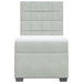 Pat continental cu saltea, gri deschis, 80x200 cm, catifea - WALTI WALTI