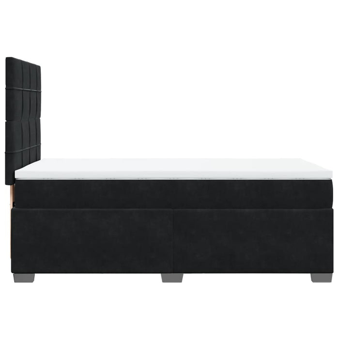 Pat box spring cu saltea, negru, 80x200 cm, catifea - WALTI WALTI