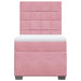 Pat box spring cu saltea, roz, 80x200 cm, catifea - WALTI WALTI