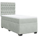Pat continental cu saltea, gri deschis, 80x200 cm, catifea - WALTI WALTI