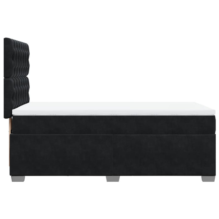 Pat box spring cu saltea, negru, 80x200 cm, catifea - WALTI WALTI