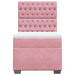 Pat box spring cu saltea, roz, 80x200 cm, catifea - WALTI WALTI