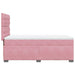Pat box spring cu saltea, roz, 80x200 cm, catifea - WALTI WALTI